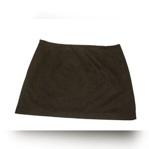 Faux Suade Black Mini Skirt